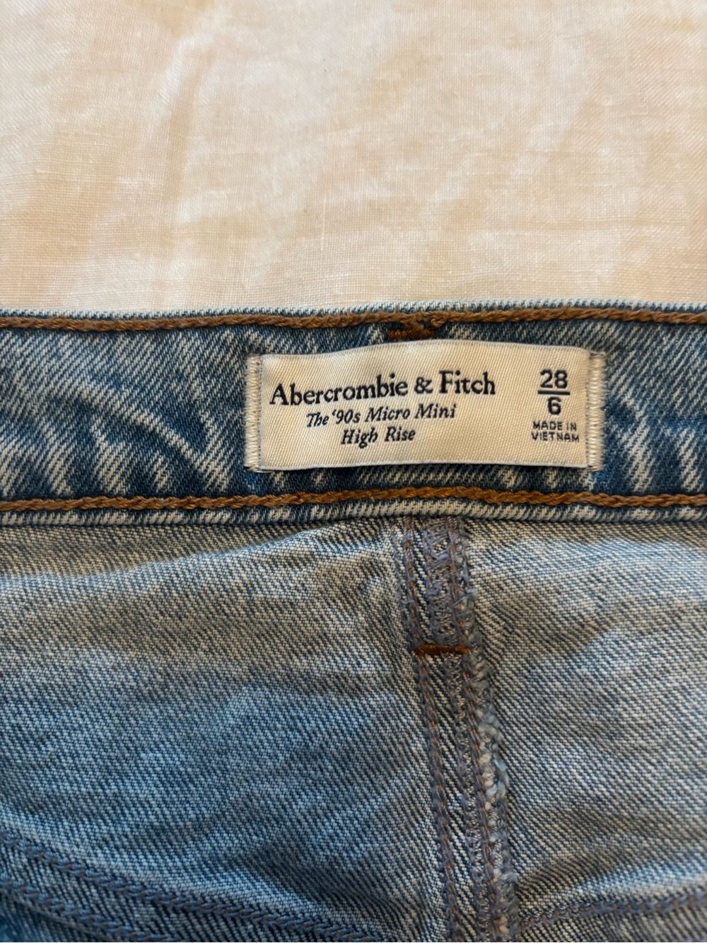 Abercrombie & Fitch A-LineDenim Mini Skirt - Picture 3 of 4